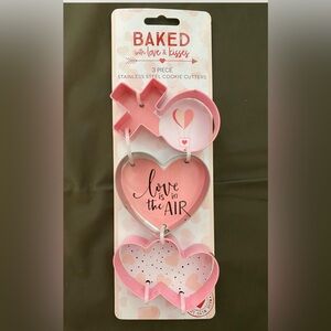 Pink Heart Valentine’s Cookie Cutters Set baked with love and kisses New